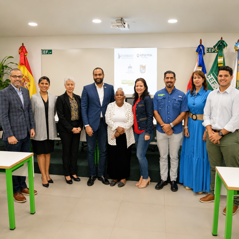Equipo de Scrapmen y aliados en evento institucional de gestión de residuos en República Dominicana
